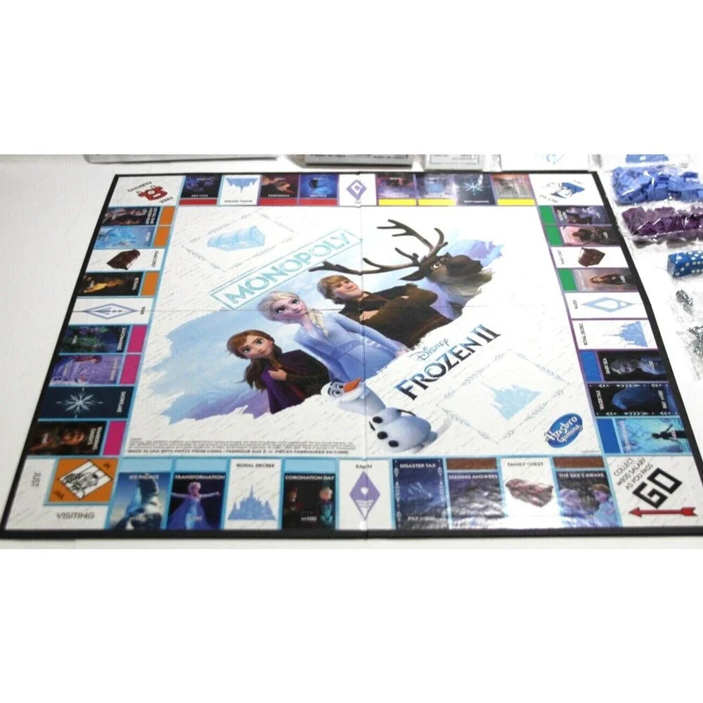 Hasbro Monopoly Disney Frozen 2 Edition Board Game Complete 2018 Elsa Anna Olaf